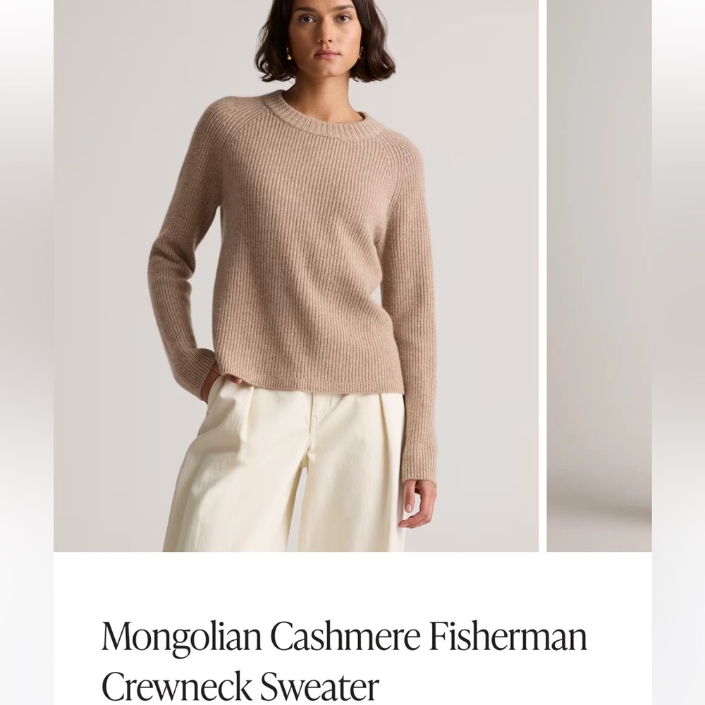 Quince Mink Pink Crew Neck Cashmere Sweater
